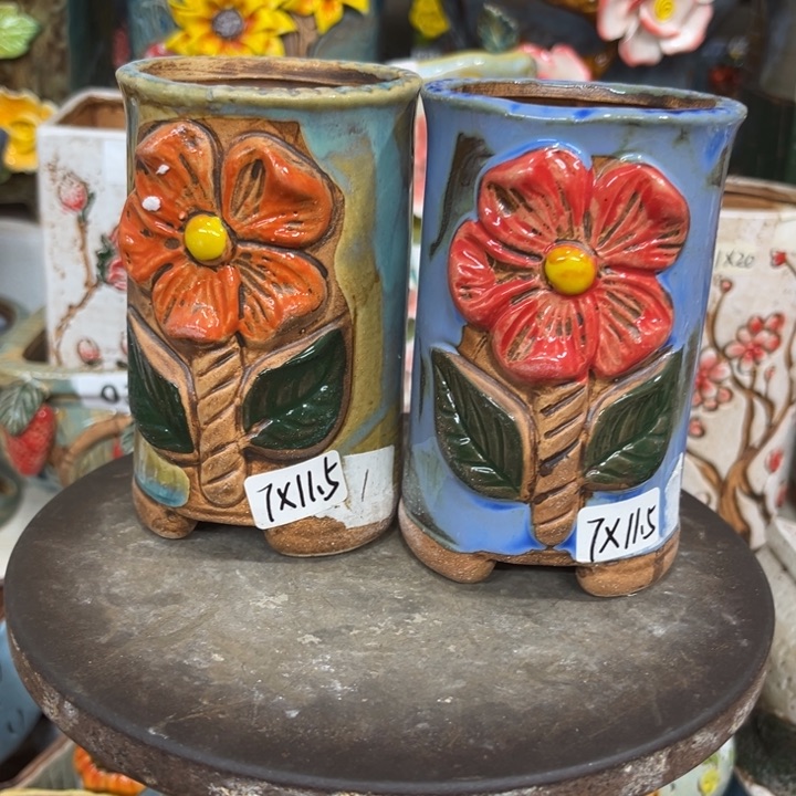 紫砂花盆粗陶材质多肉花盆