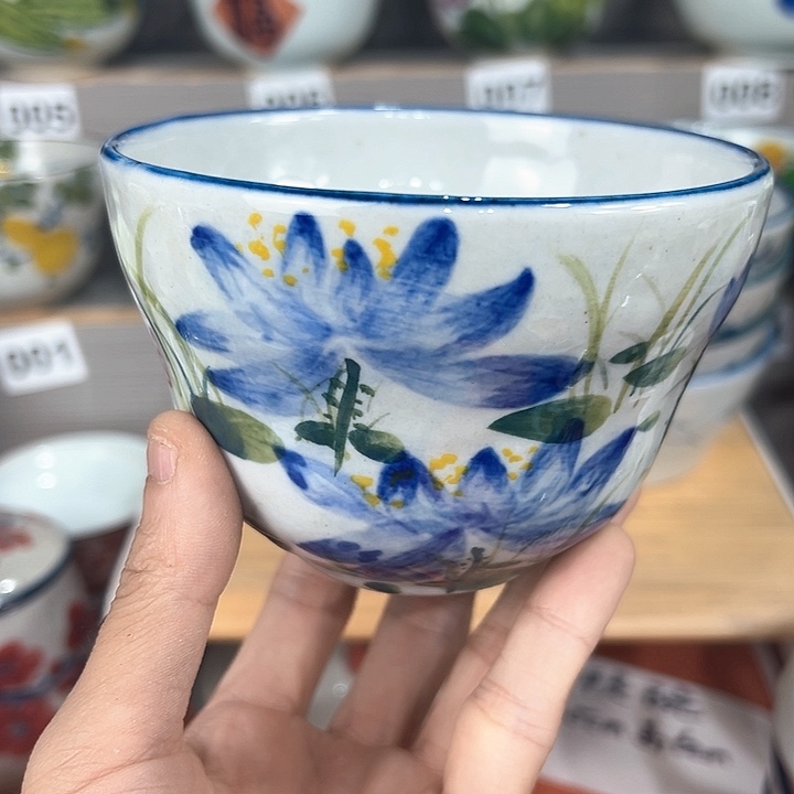 禾泥陶器手工手绘高温釉下彩陶瓷