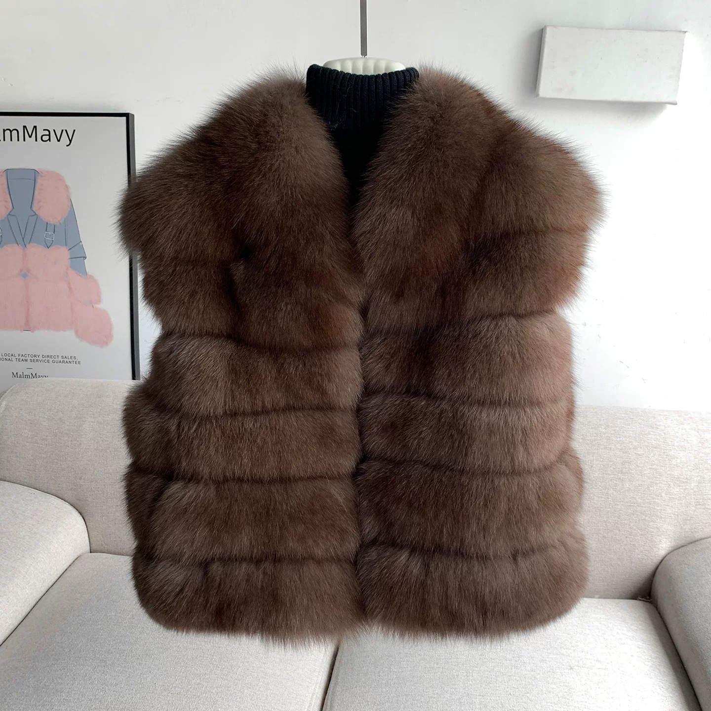 告白气球冬季狐狸毛马甲百搭显瘦