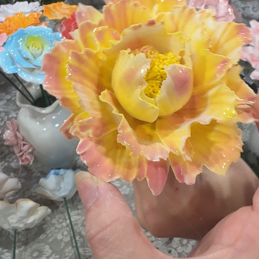 陶瓷花拍满20元发货，爱退款拉黑