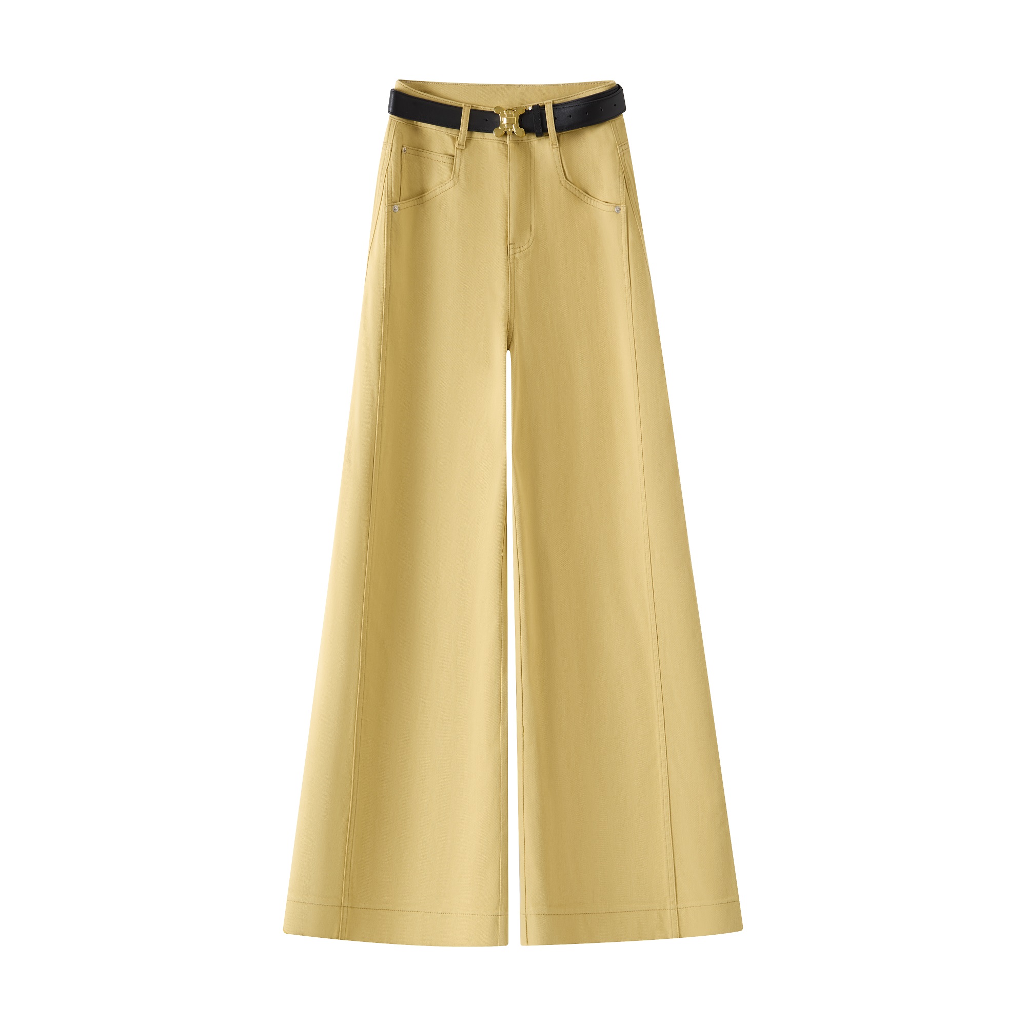 【三姐妹】秋季入秋牛仔裤A版阔腿裤宽松显瘦简约百搭垂感长裤6925