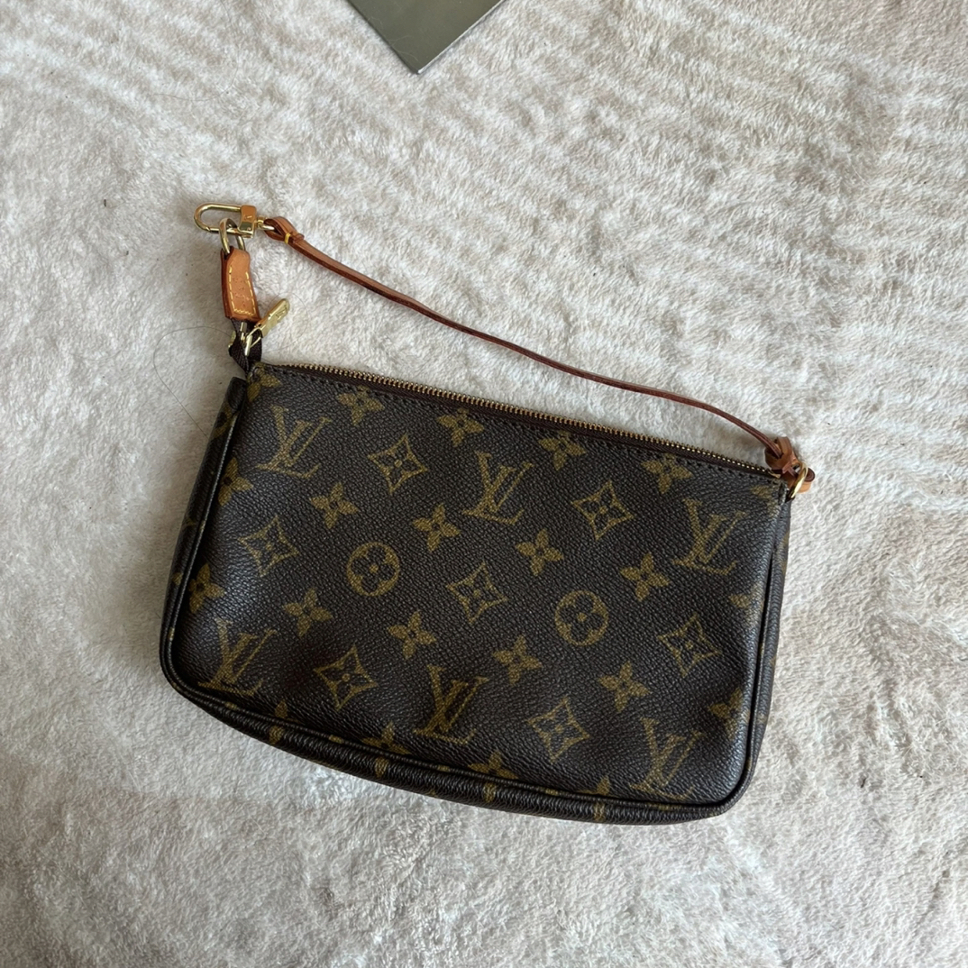 95新 LouisVuitton/路易威登 路易威登老花大麻将单肩包