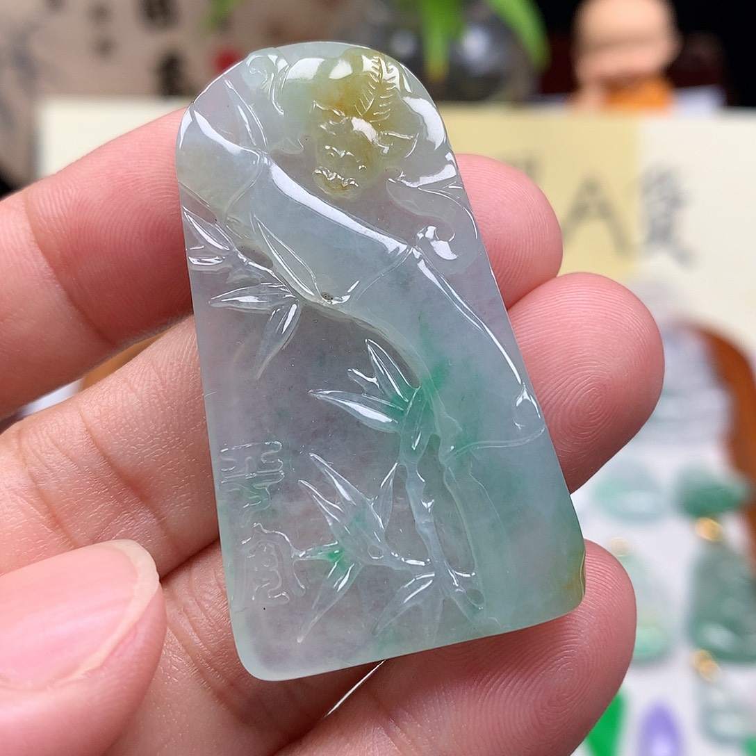 翡翠散珠缅甸天然A货翡翠冰种节节高升