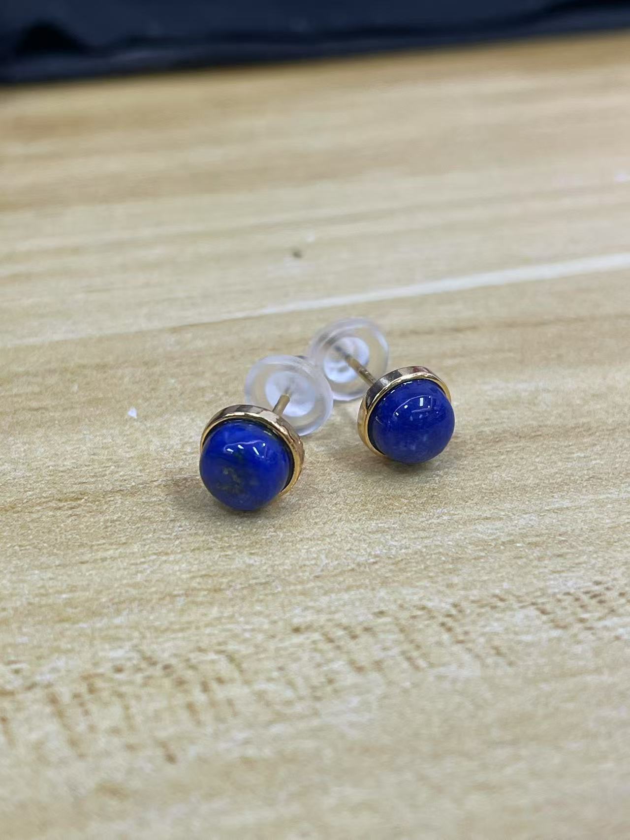 925青金石耳钉（多样性一件发货）