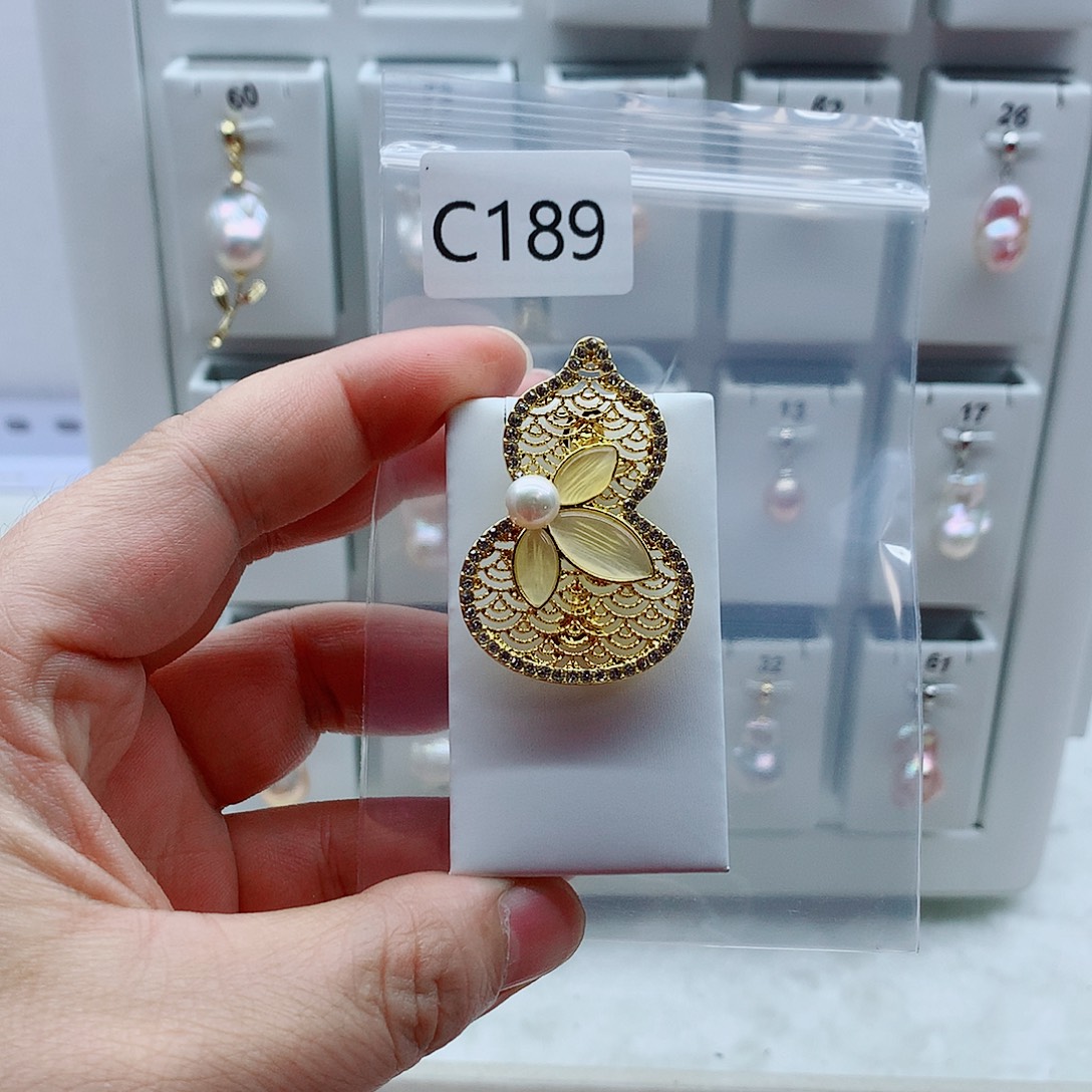 合金淡水珍珠吊坠(不含链)