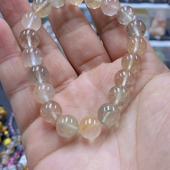 水晶手链未镶嵌彩兔毛