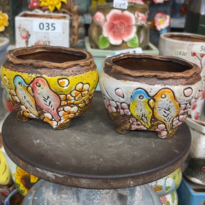 紫砂花盆粗陶材质多肉花盆