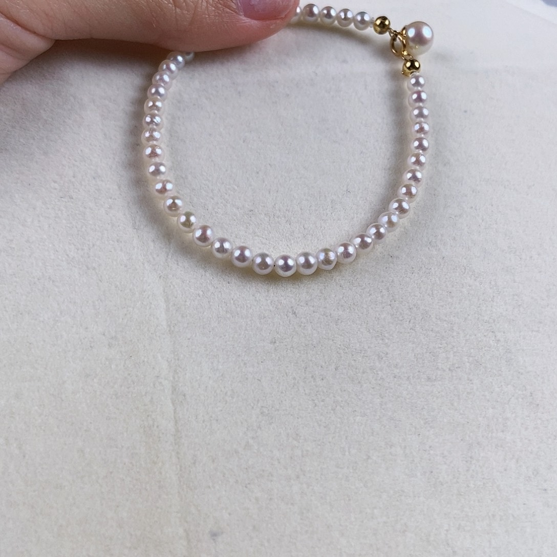 淡水珍珠手串银S925镶嵌