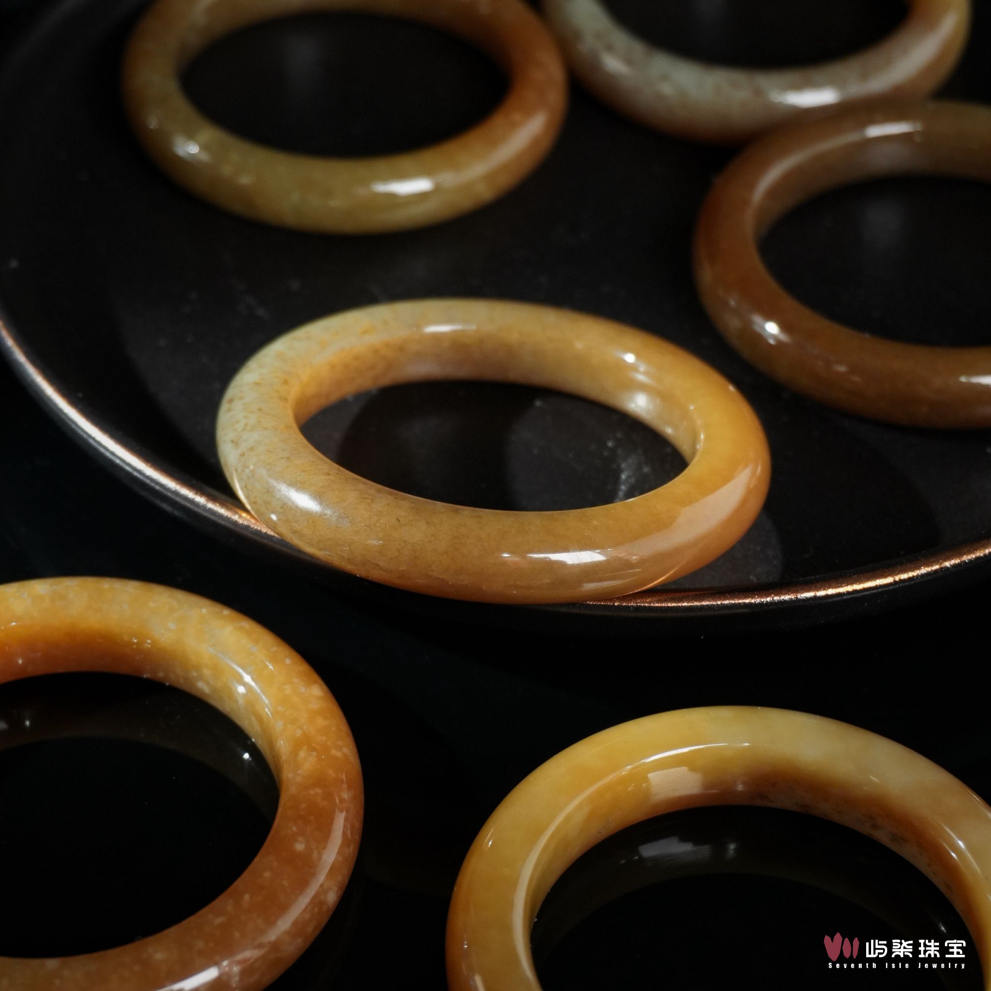 H429 和田玉未镶嵌 和田玉糖料圆镯多样性发一 防跑