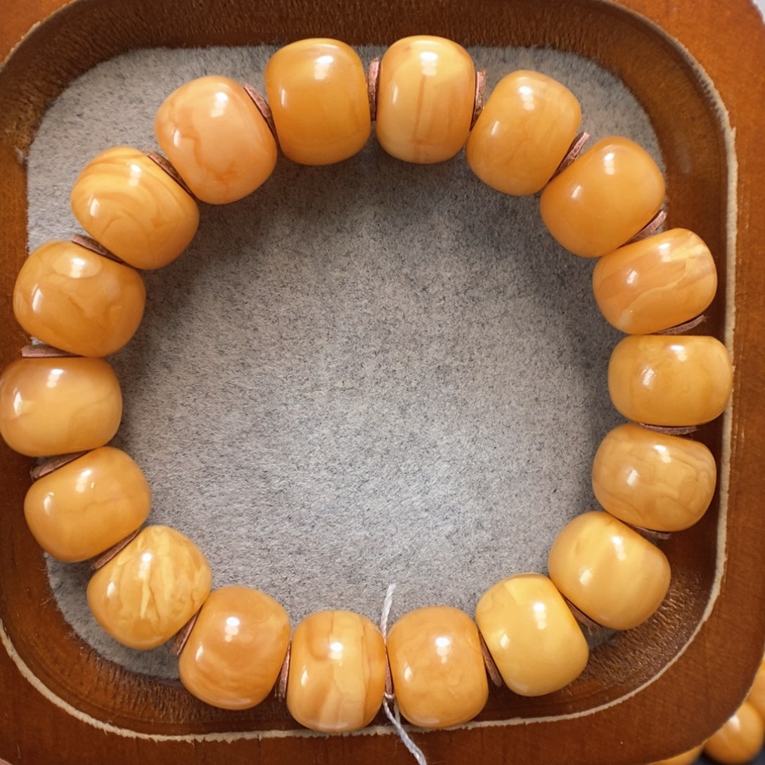 未镶嵌蜜蜡手串蜜蜡