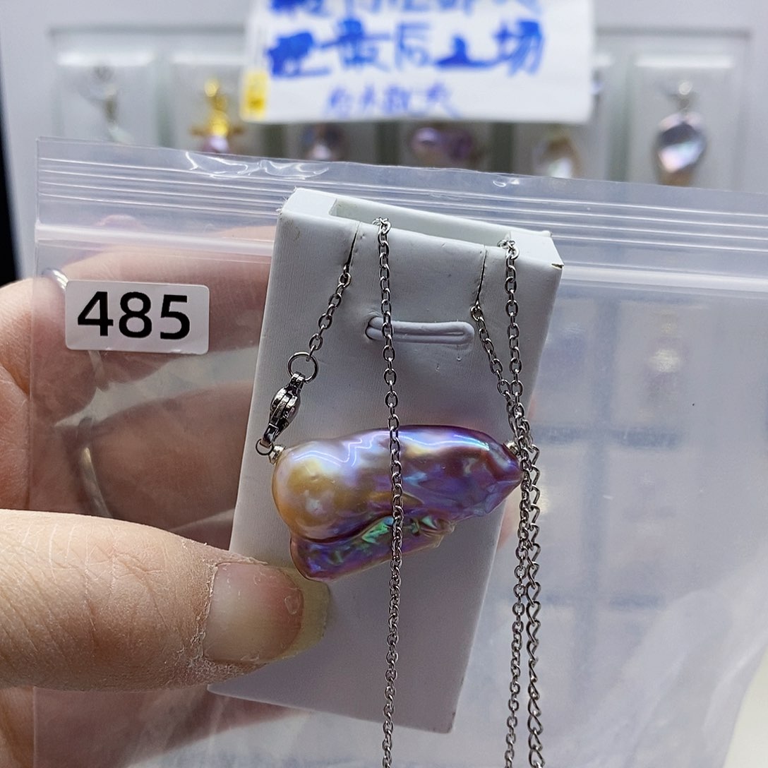 颈饰合金淡水珍珠