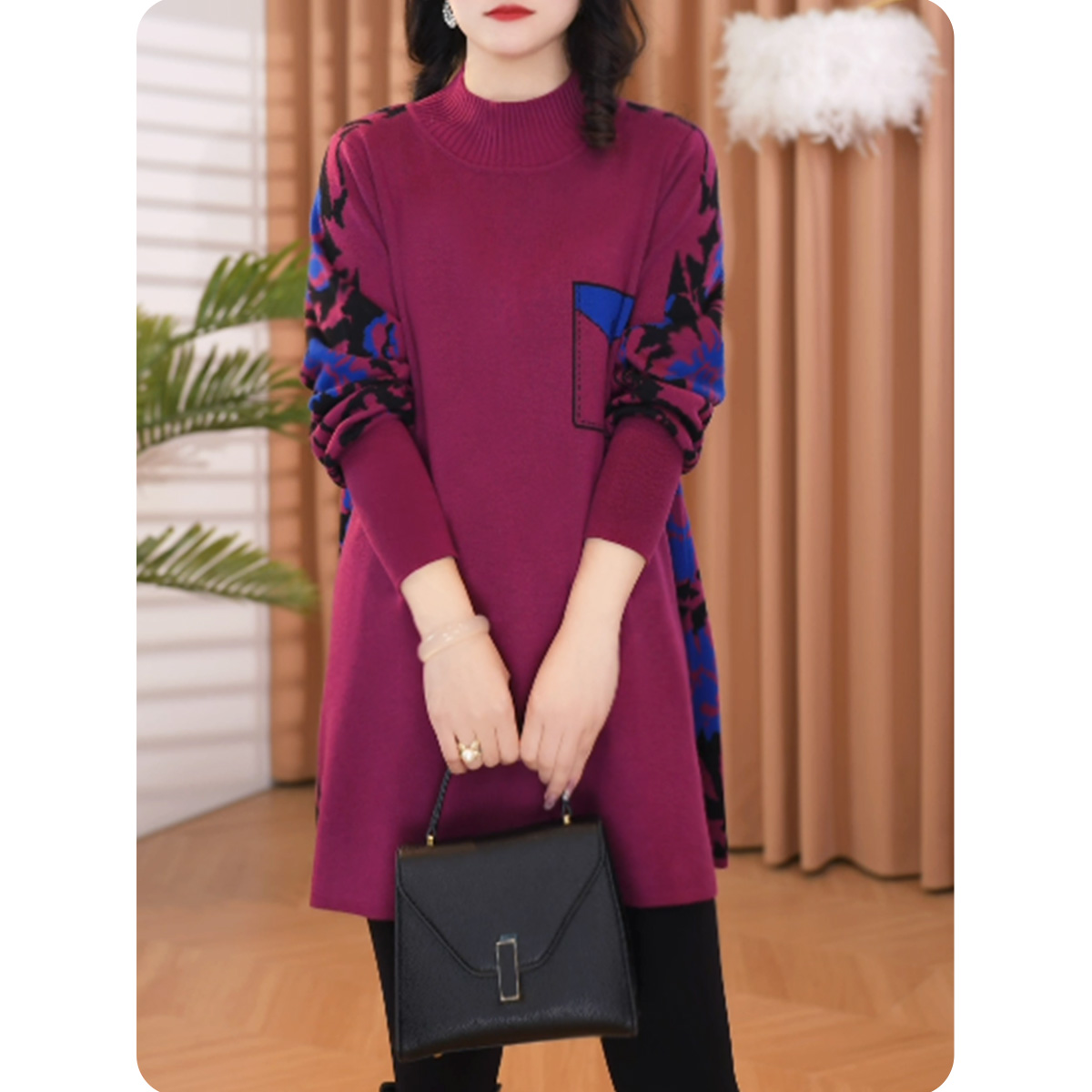 [ZS4]牡丹新款时髦女士毛衫上衣显瘦女装4S02254282