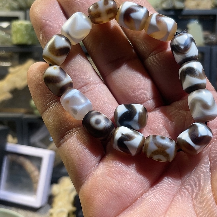 @***އ玛瑙/玉髓合金手链工艺品手串珠子