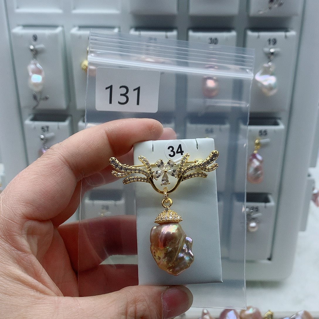 淡水珍珠合金吊坠(不含链)