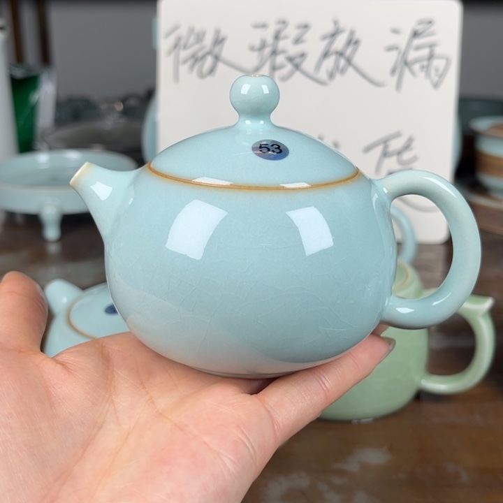 53号天青色西施壶不完美