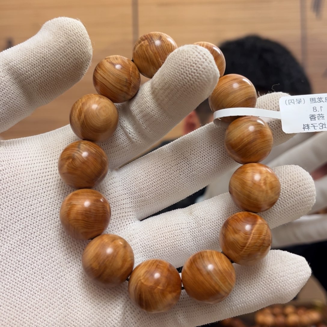 柏木（崖柏）手串/手链珑*18闪电龙胆坨子料