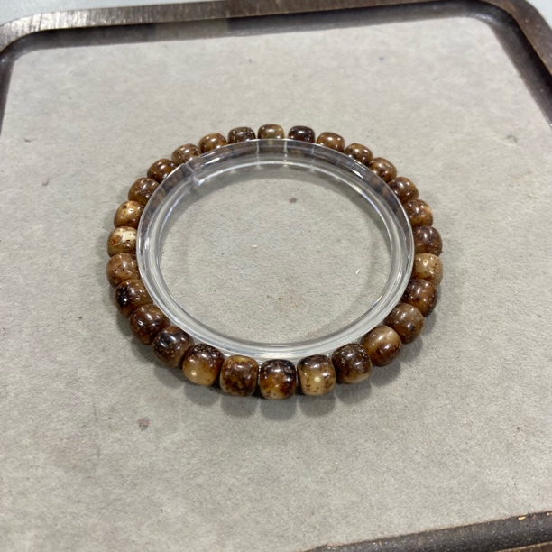 K174【黑冰料】原生态星月菩提8X7单圈手串（底色多样，发其一）