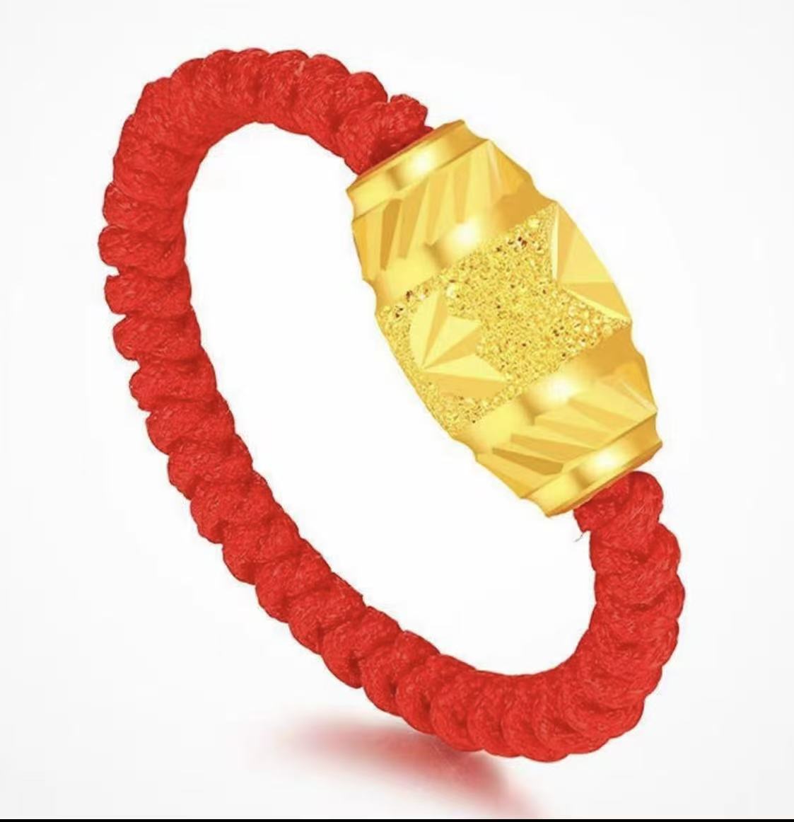  【周小年专属】SJ014转运珠手工编织时尚简约五福指环百搭