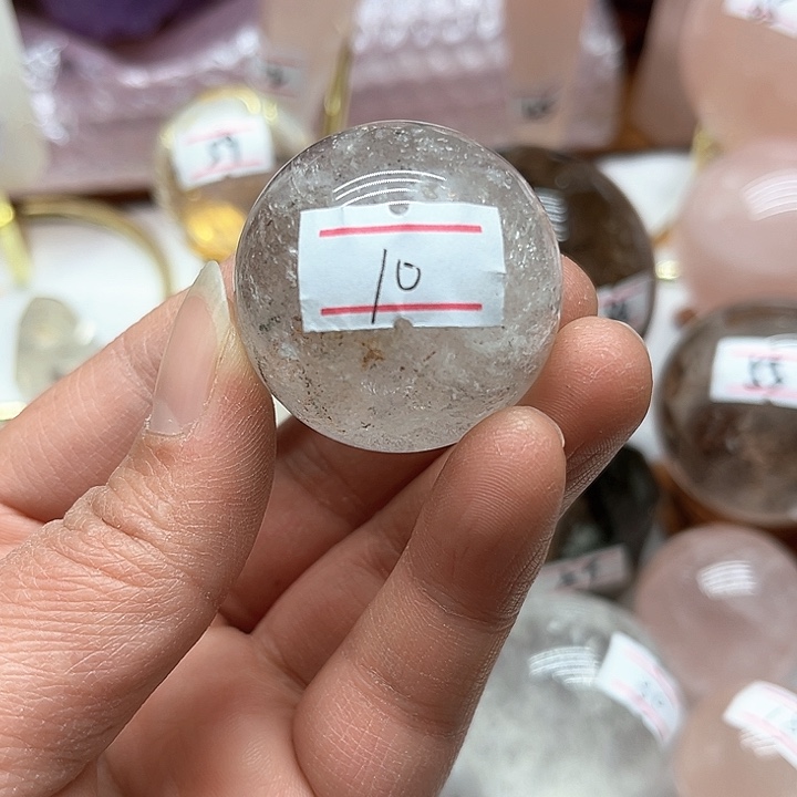 水晶62克幽灵水晶球未镶嵌