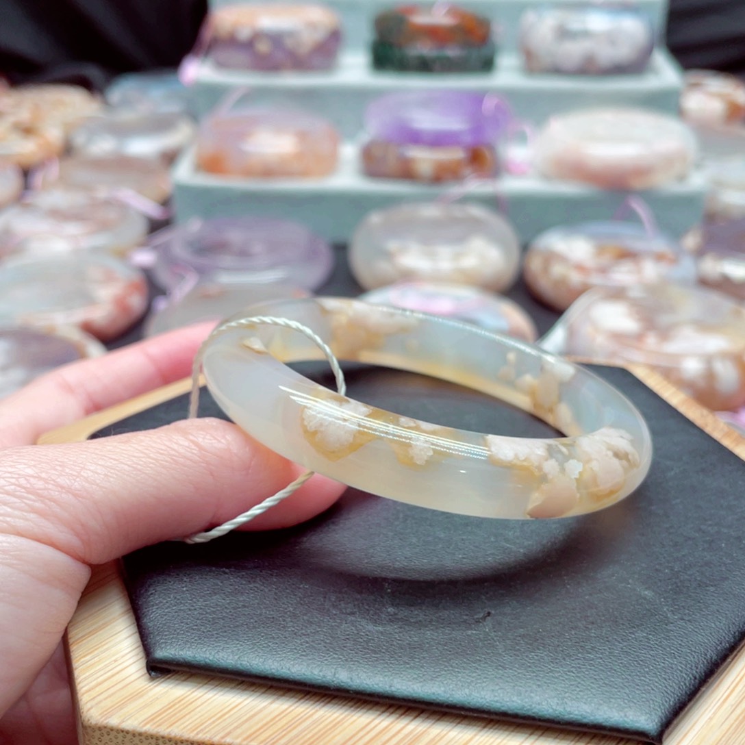 玛瑙/玉髓手镯未镶嵌素*姐3