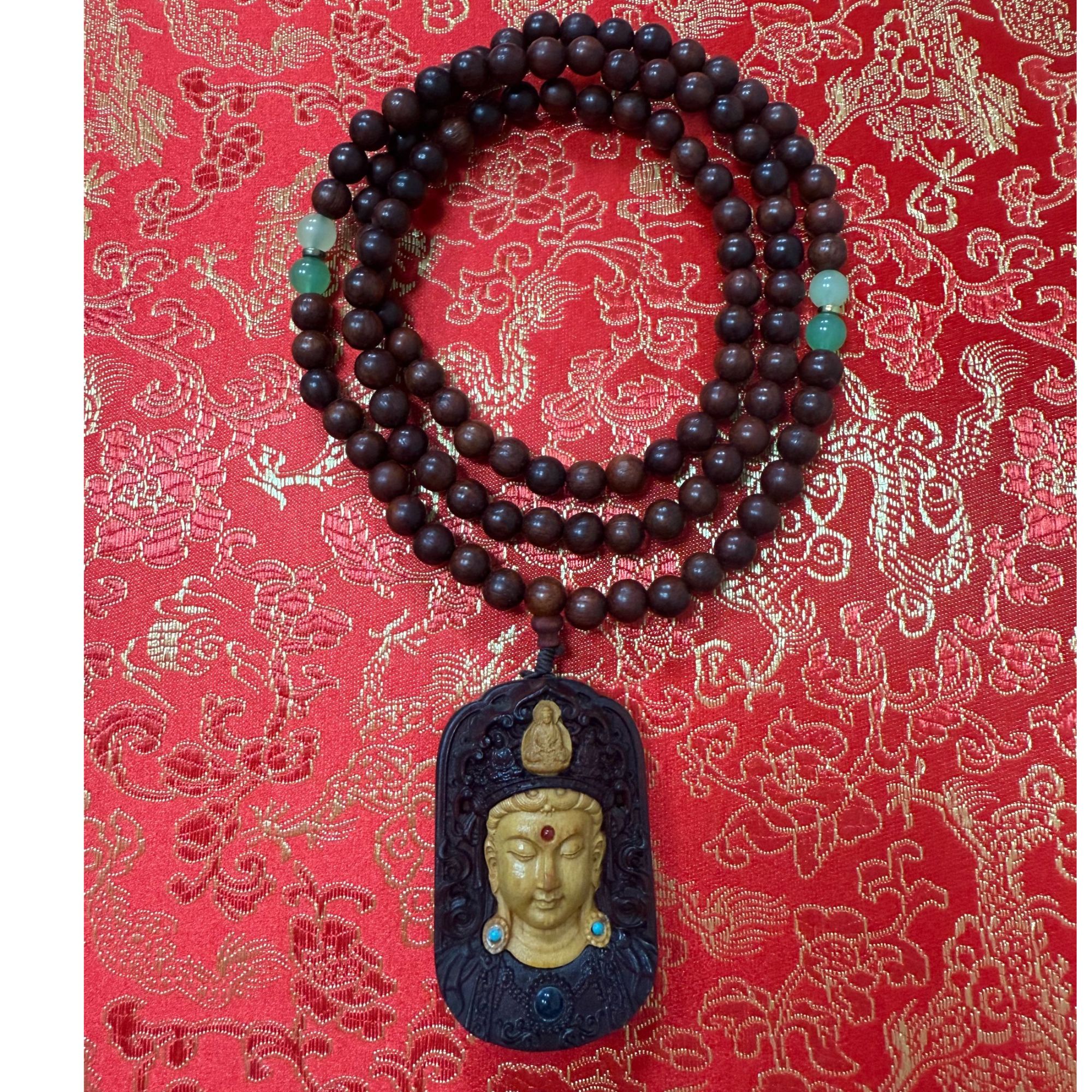 非金属木质项链 如意度母项链