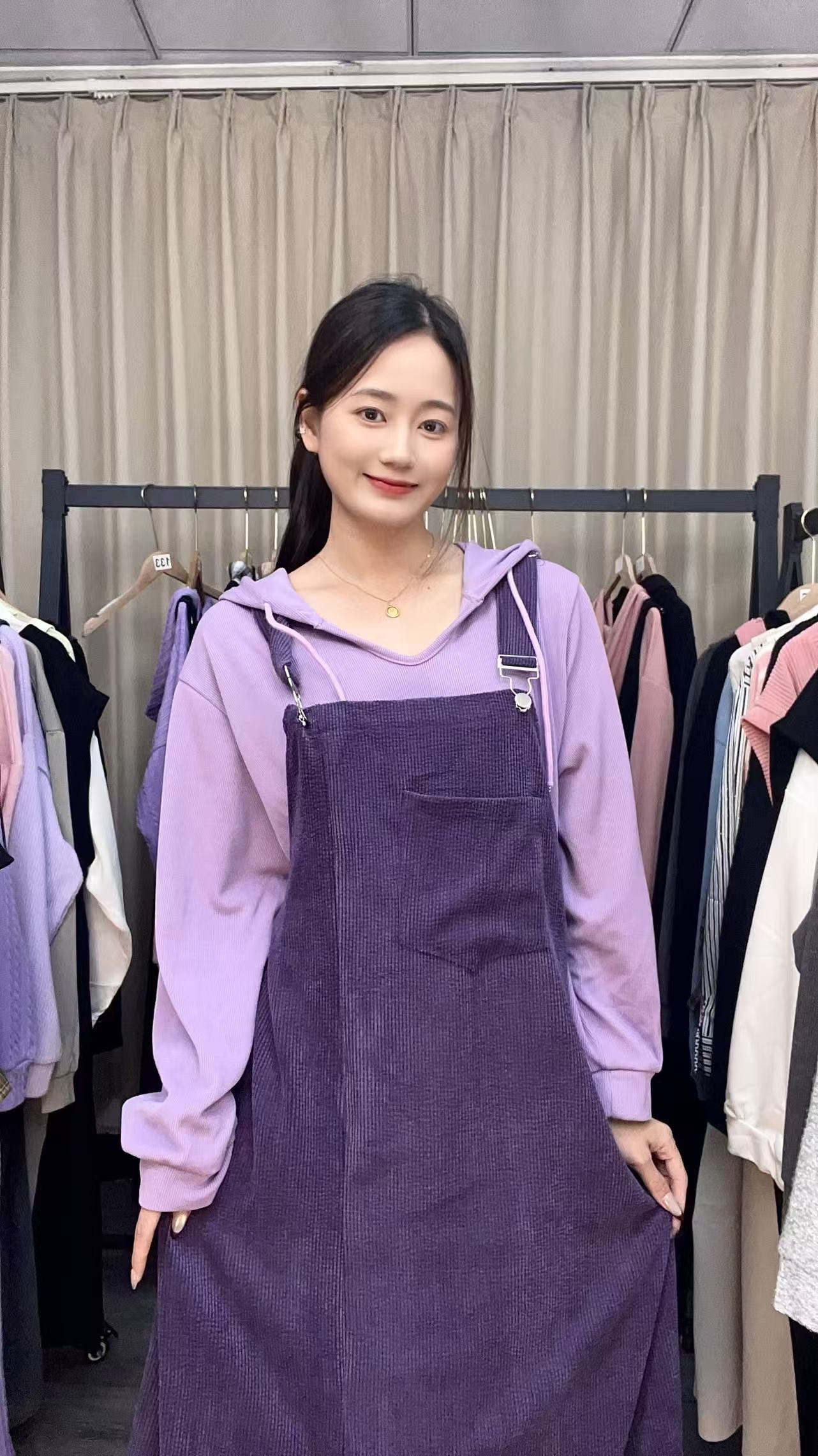 【套装在这里101-180】柠檬大码显瘦胖MM大码遮肚子背带裙两件套