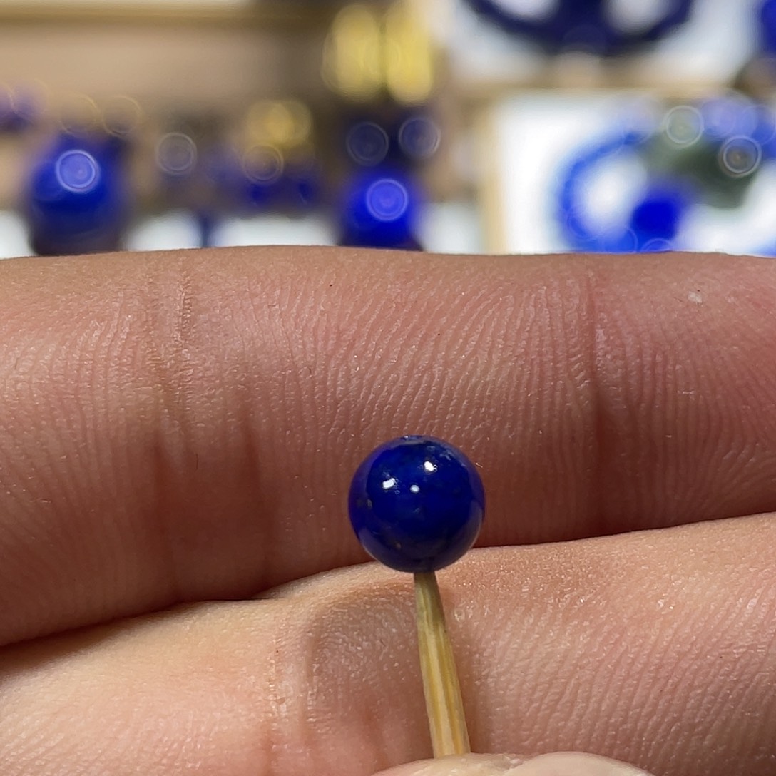 二***秀青金石未镶嵌单珠6.2mm