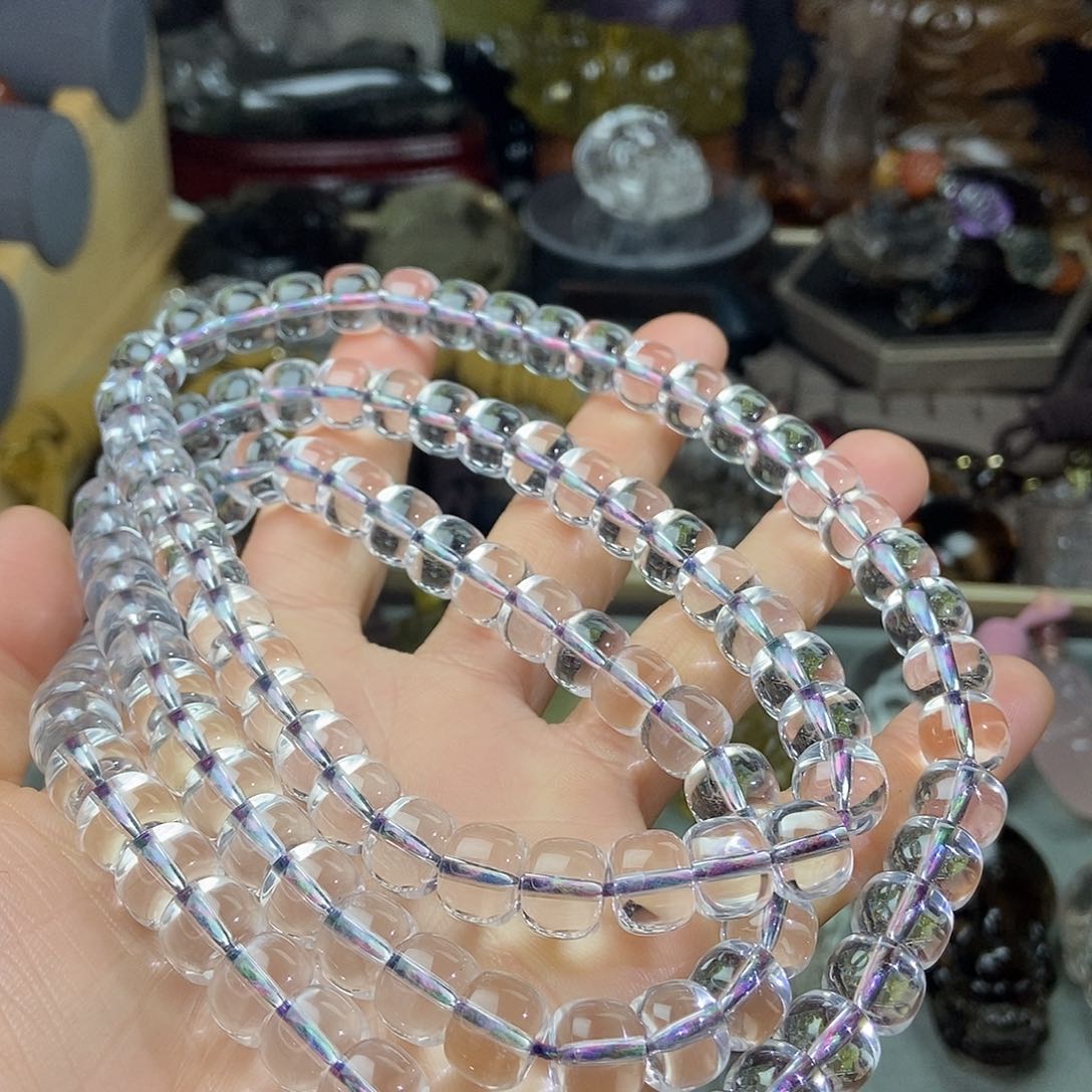 水晶套链未镶嵌水晶108颗盘珠