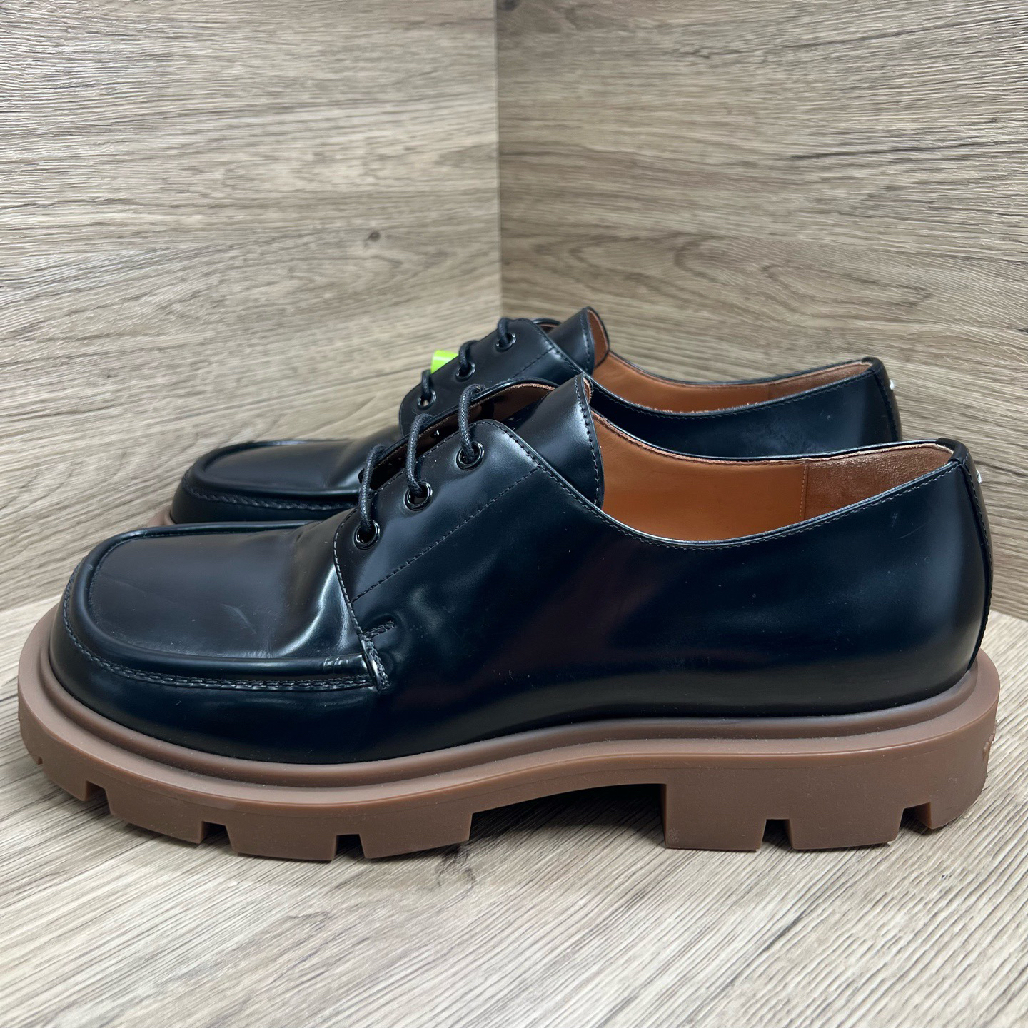 95新 Maison Margiela/梅森马吉拉 黑棕德比鞋 45码/97新