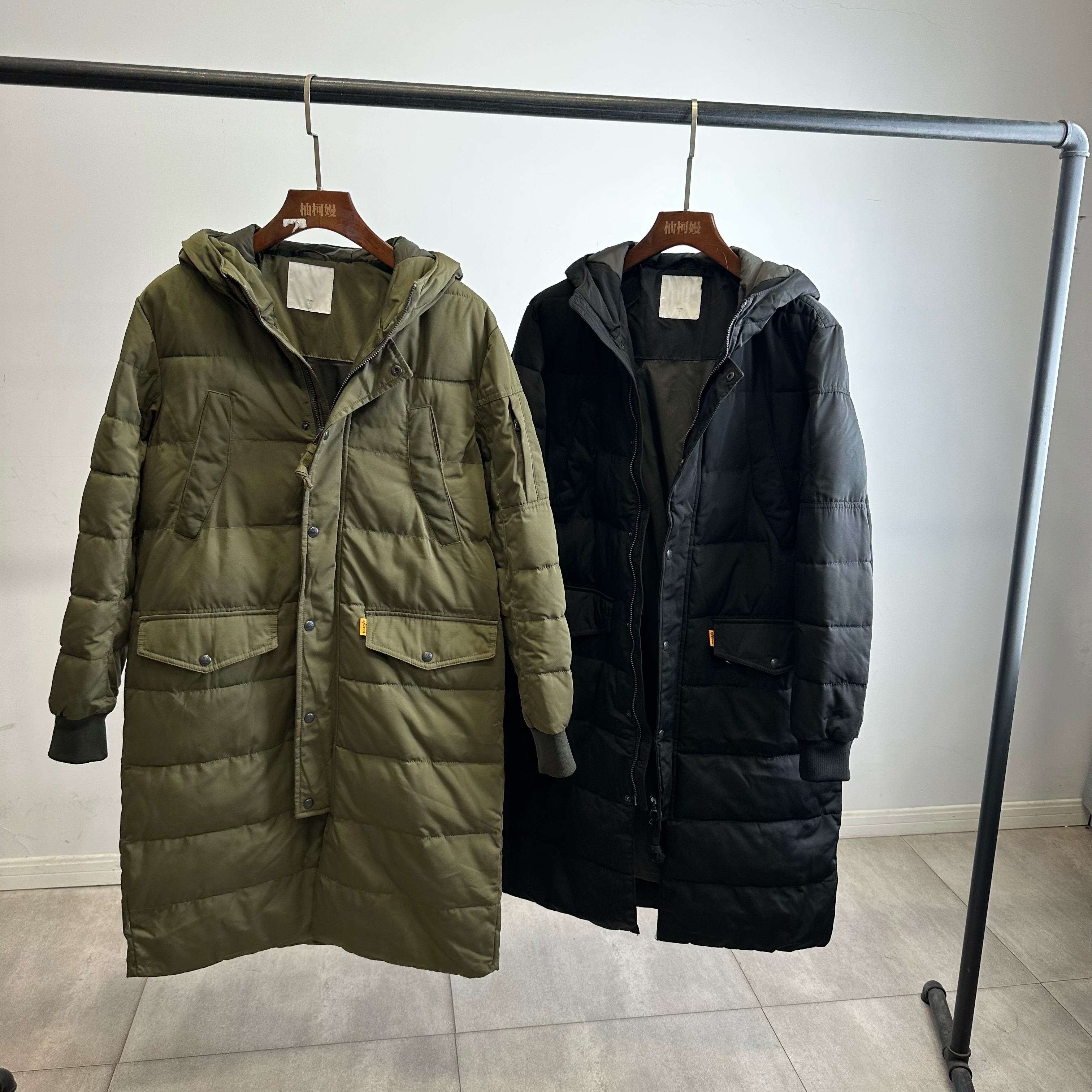 户外男士冬季防风防泼水休闲中长款连帽多口袋棉服保暖棉衣8961