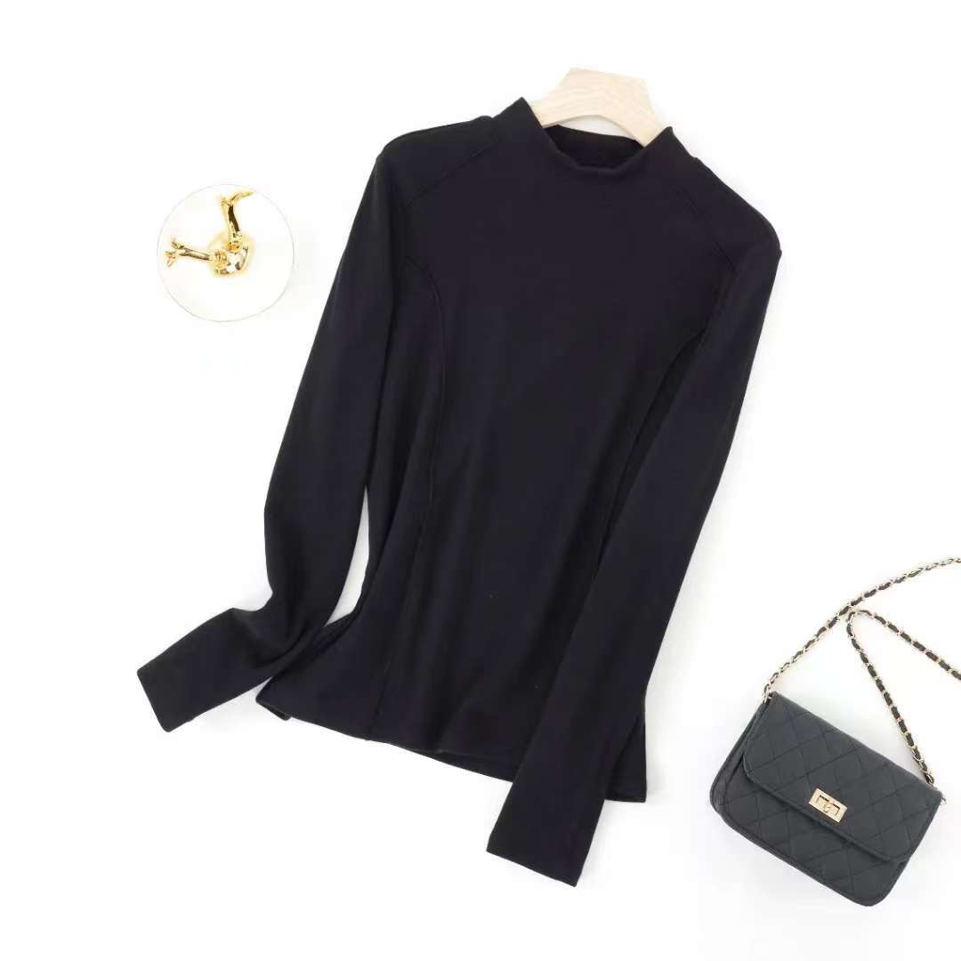 088 女款半高领德绒打底衫