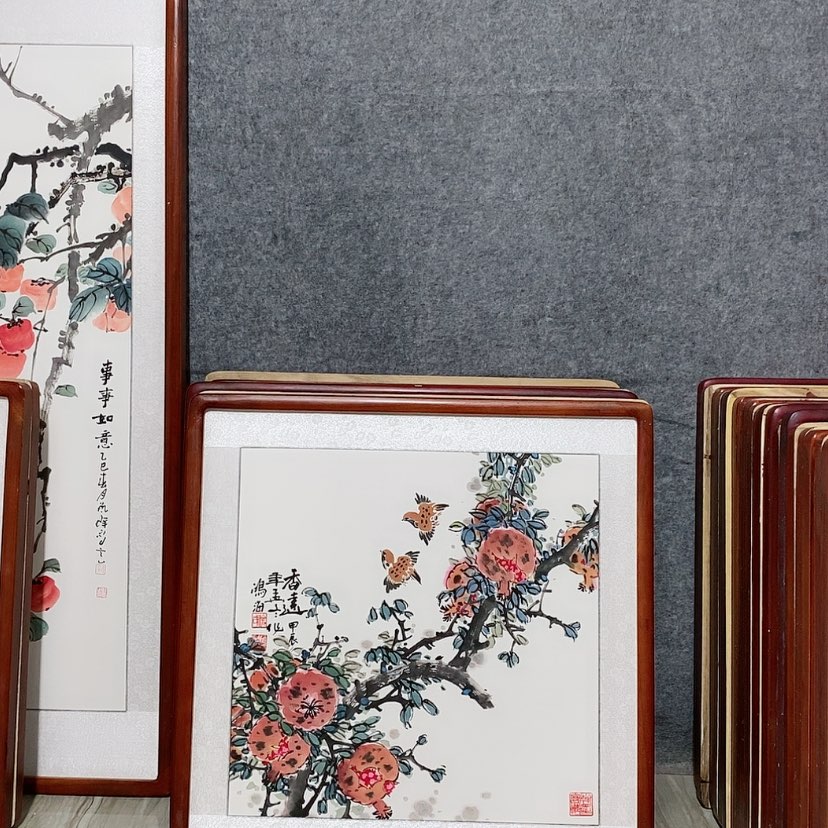 【闪购商品】国画书画作品带框65×65厘米