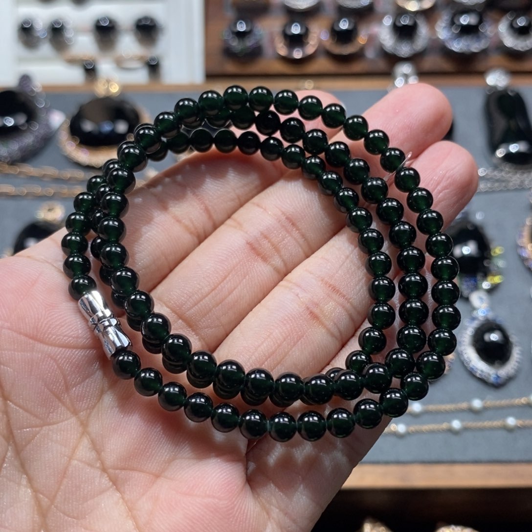 欢***颂翡翠未镶嵌项链珠子卡4.3-4.6