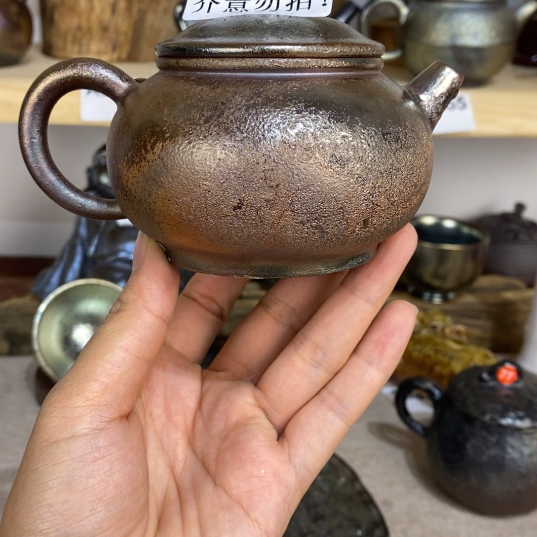 建水紫陶柴烧茶壶