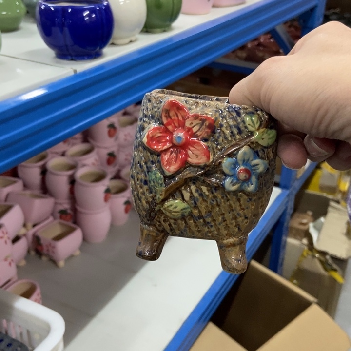 陶瓷花盆单场满9.9发7*9.5