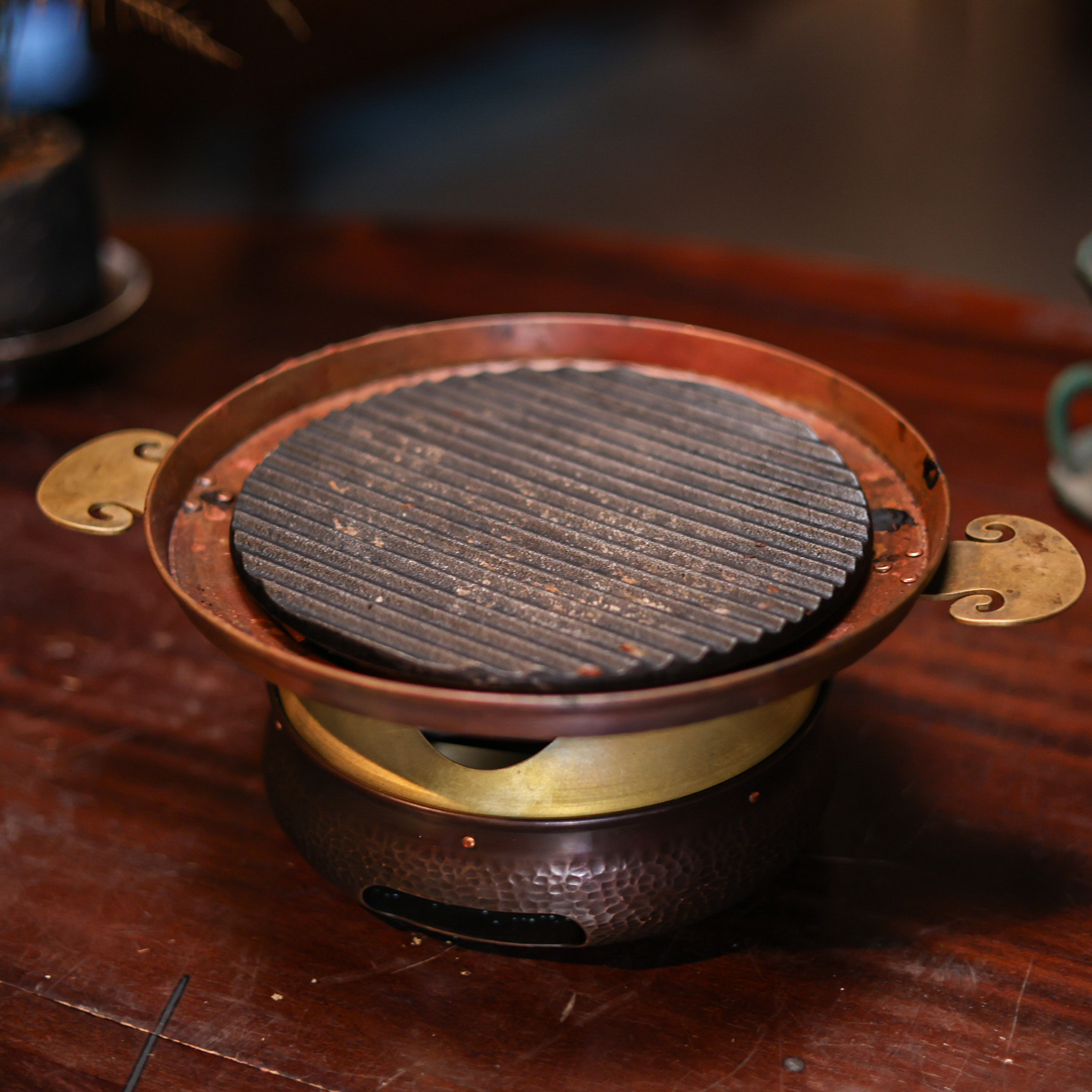 【叁山】松茸烤炉+烤盘（春喜铜0442+春喜铜0435）
