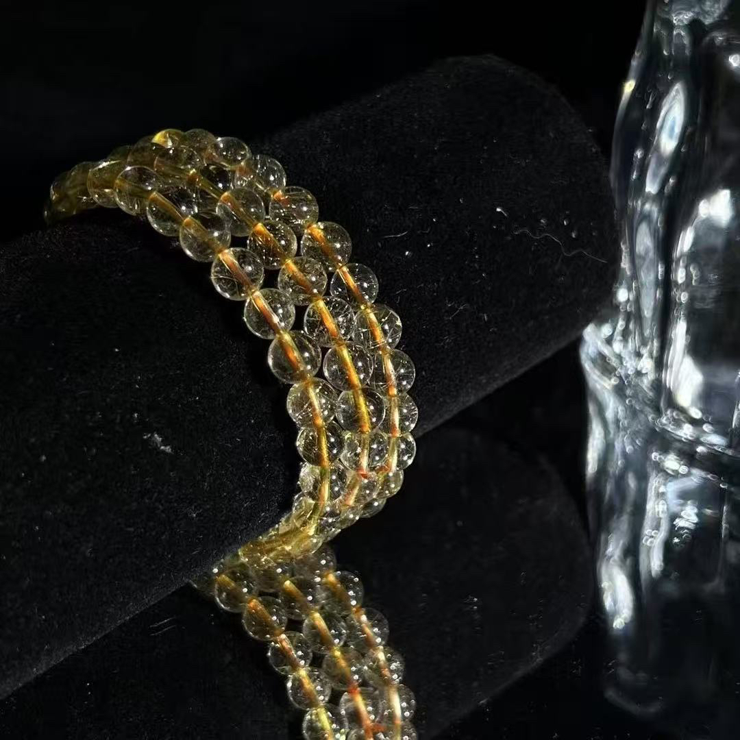 天然维纳斯金发晶多圈手串-Y336多样性发其一