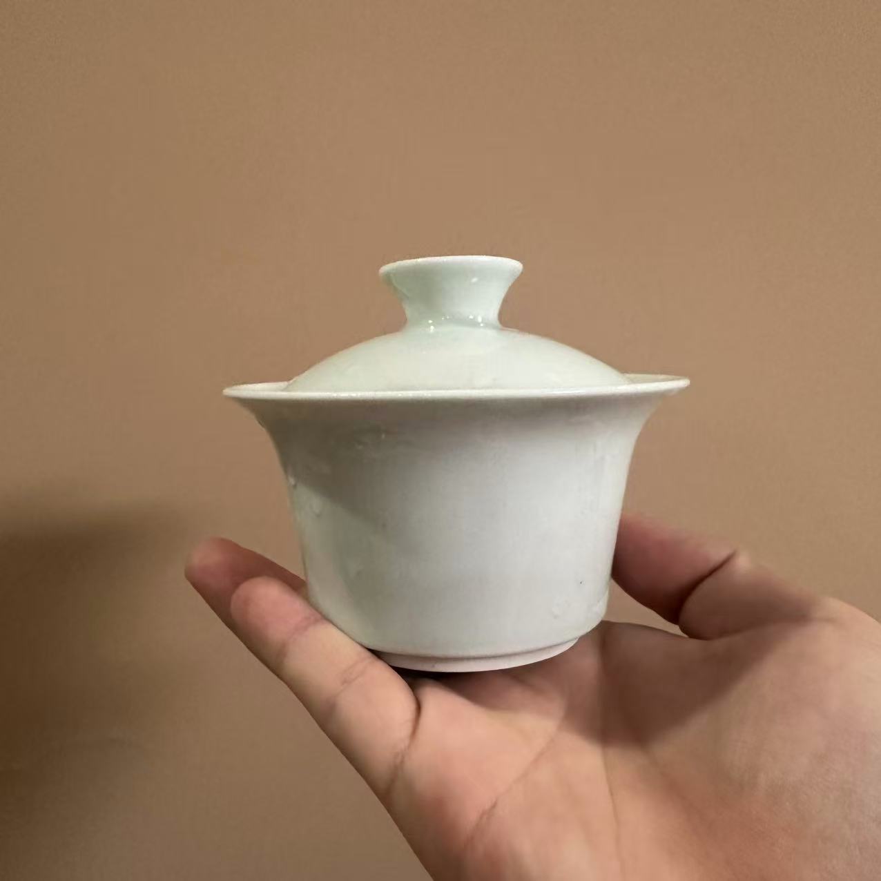 柴烧马蹄盖碗