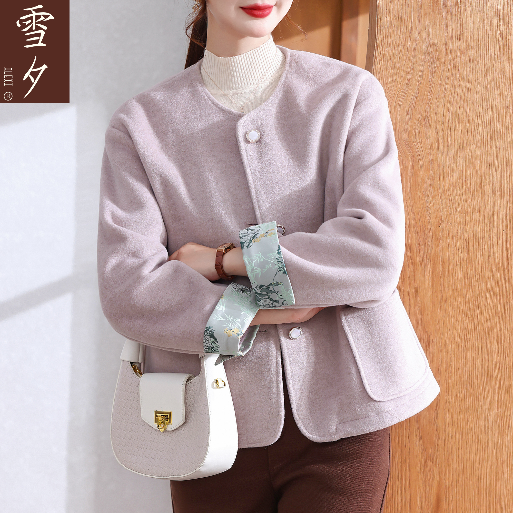 妈妈秋装短款大码毛呢外套2025新款中老年女装秋冬时尚呢子上衣服