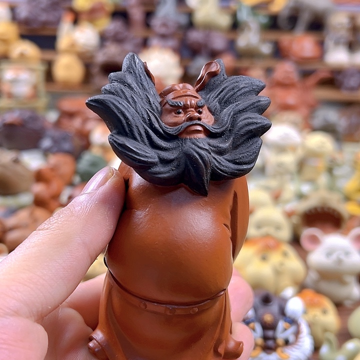 紫砂茶宠没****下紫砂茶宠朱泥钟馗