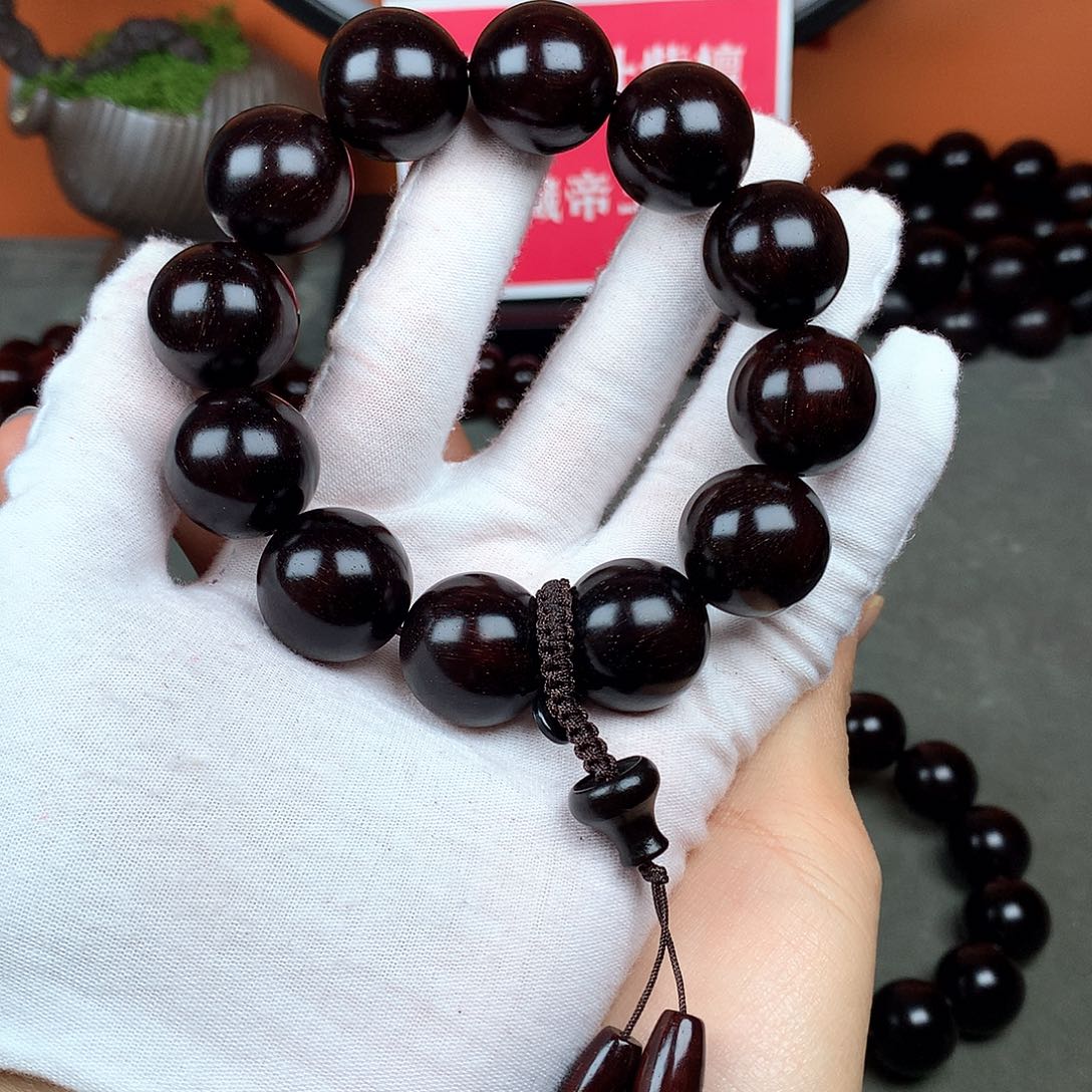 木宝阁小叶紫檀佛珠手串20