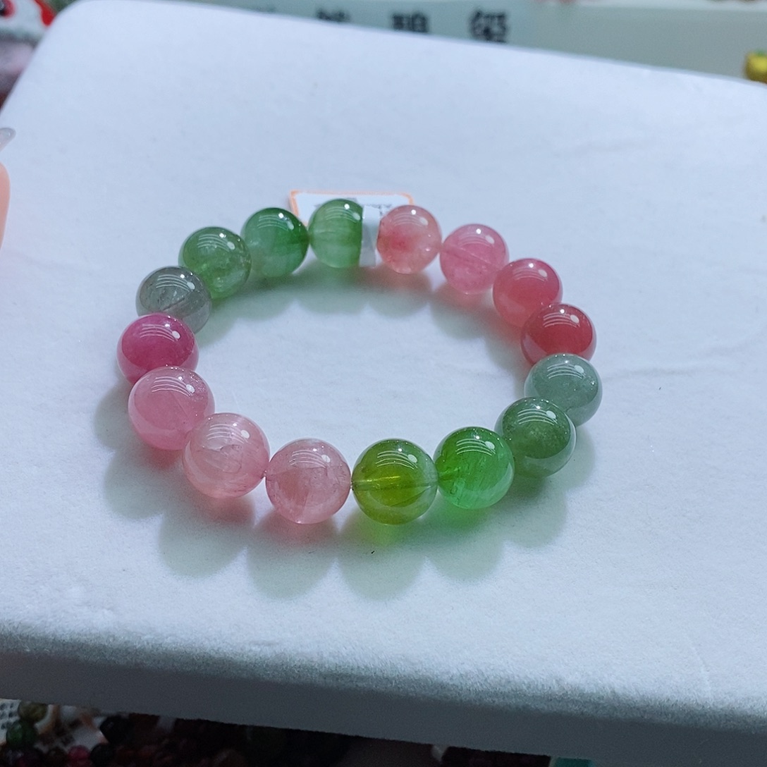 碧玺手链未镶嵌12.6mm左右