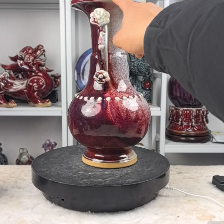 摆件钧瓷摆件神後鎮鈞瓷