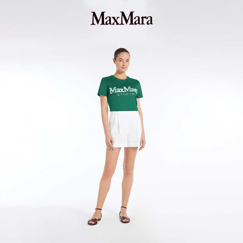 MaxMara 2025春夏新品女装圆领印花T恤6941015206