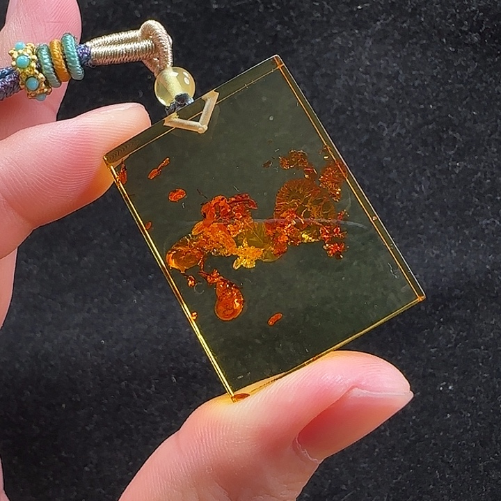 未镶嵌琥珀（花珀）珠宝奇石