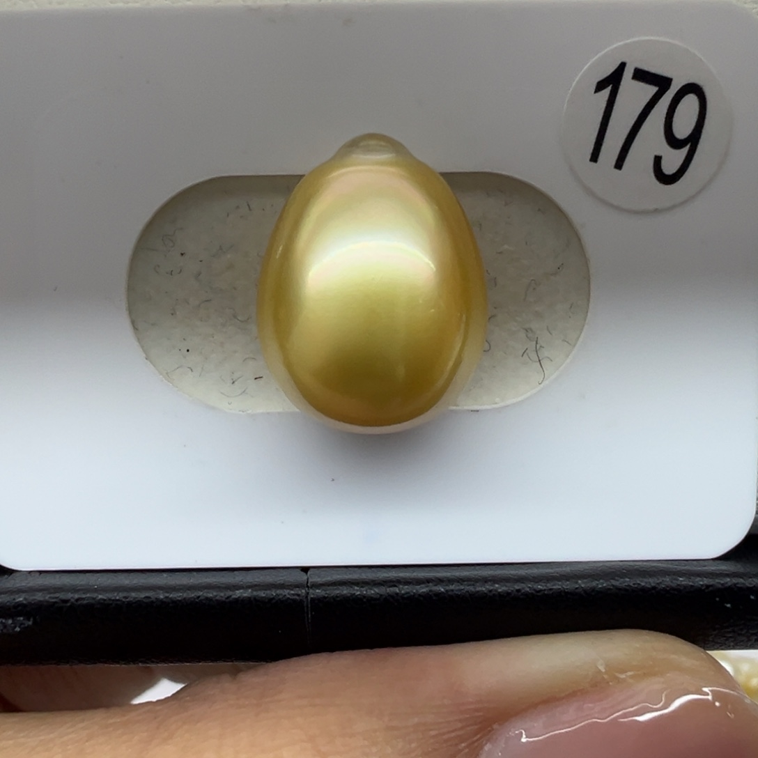 未镶嵌金珠裸珠12+mm水滴巴洛克海水珍珠