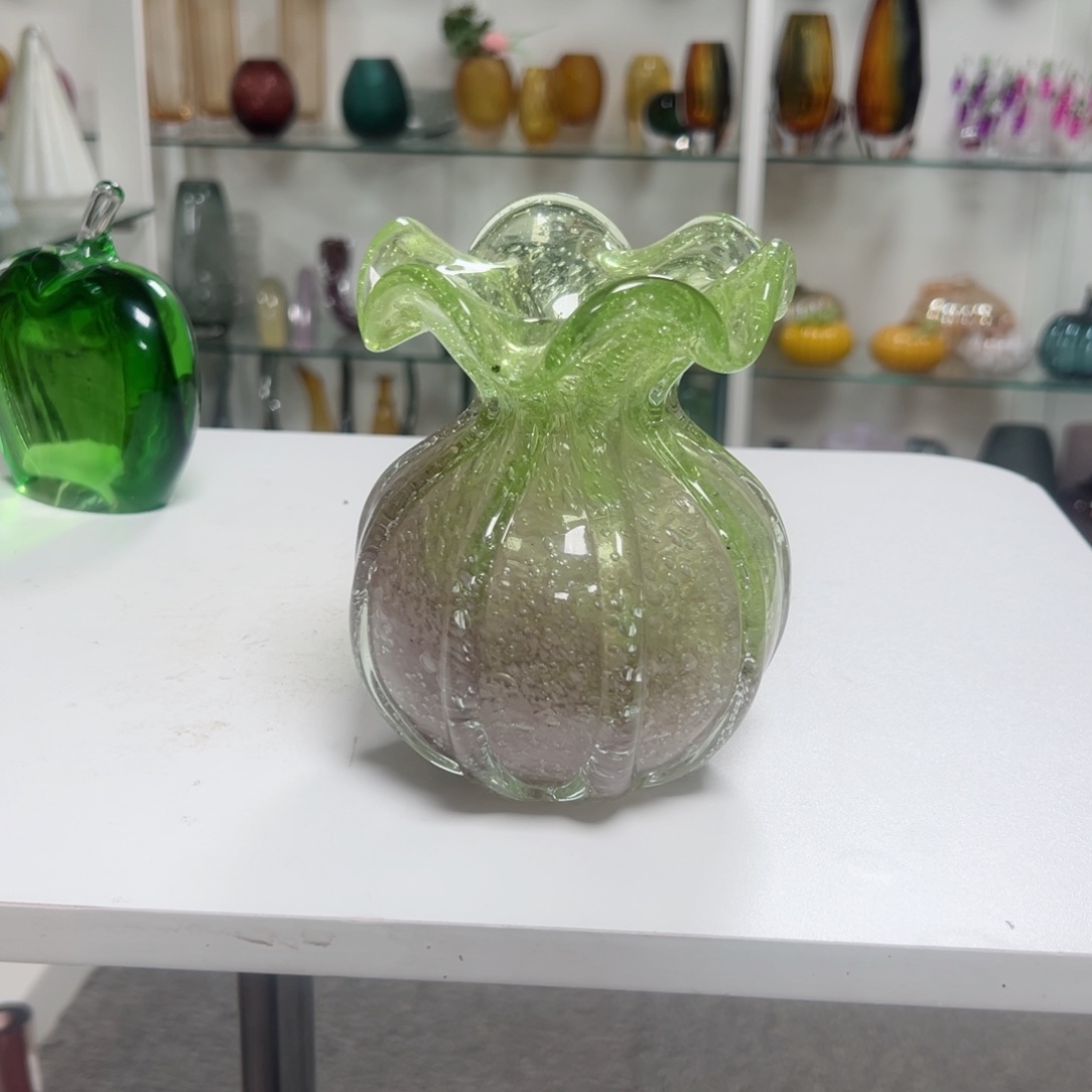 双色气泡花瓶高度14微瑕