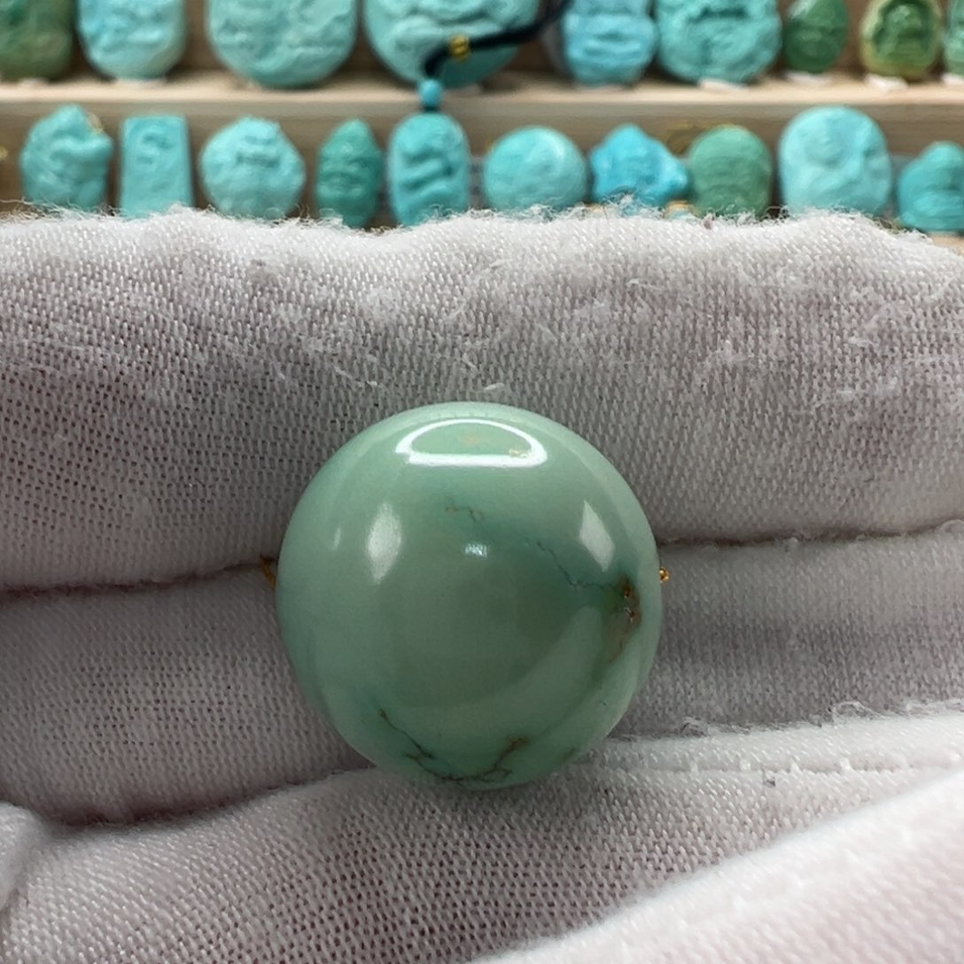 未镶嵌绿松石圆珠17.9mm