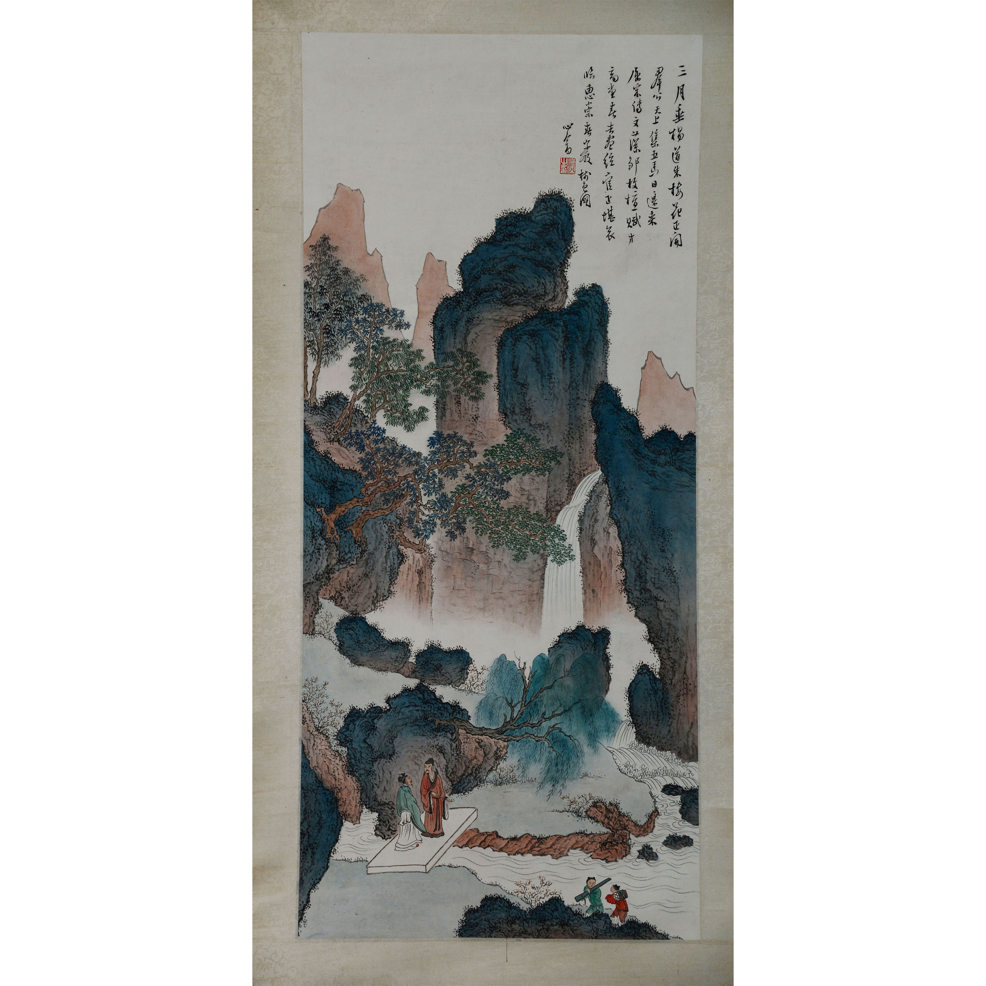 D22 14PXS山水精品 纸本立轴84*37cm