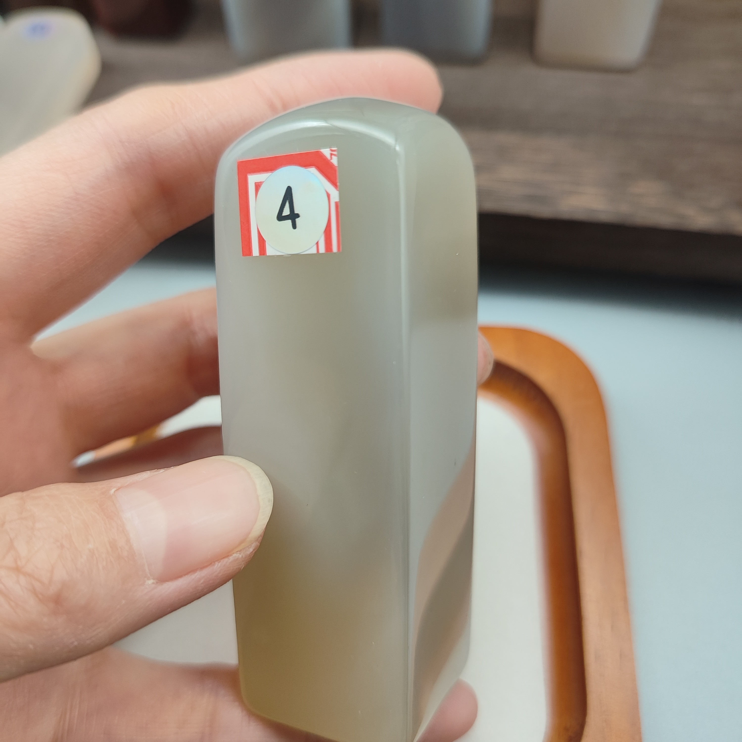 天然玛瑙方形姓名书法印章海洋玉髓